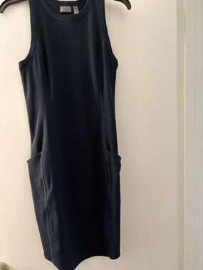 Zella Navy Athleisure Midi Pocket Dress